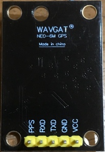 Black WAVGAT PCB, showing pin connector